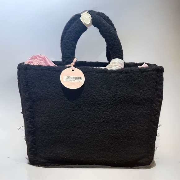 COCCINELLE Never Without Tote Faux Fur Wool Top Handle Tote Never Full Handbag - Picture 7 of 10